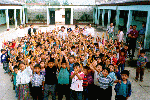 San Juan schoolchildren with pencils (2).